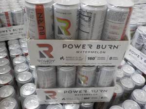 2 - 12 packs Power Burn Watermelon Rowdy Energy Drinks