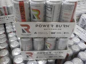 2 - 12 packs Power Burn Watermelon Rowdy Energy Drinks