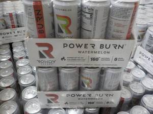 2 - 12 packs Power Burn Watermelon Rowdy Energy Drinks