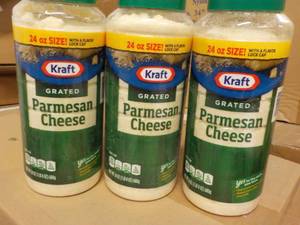 3 Kraft Grated Parmesan Cheese 24 oz