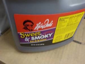 Ken Davis 1 Gallon Sweet and Smokey Barbeque Sauce past best date