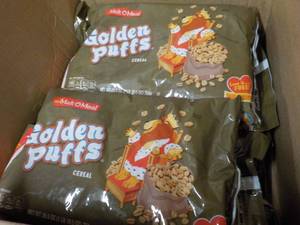 3 Malt O Meal Golden Puffs 26.5 oz Cereal