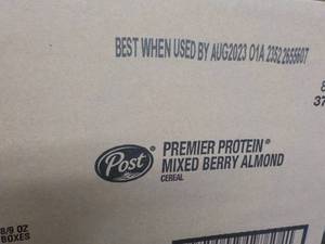 Post Protein Mixed Berry Almond 8 x 9 oz Boxes Best By 082023