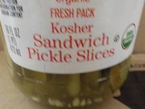 12 Kosher Sandwich Pickle Slices 16 oz Jars