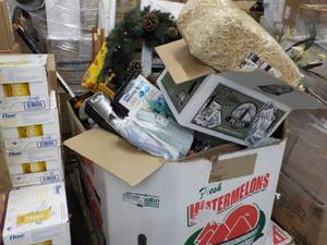 Pallet of overstock, returns and food