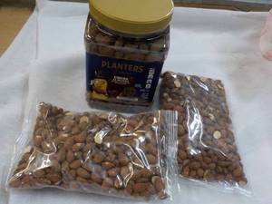 Planters Cocoa Almonds and 2 16 oz. Whole Almonds