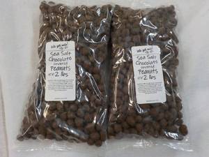 2x2 lb. bags Sea Salt Chocolate Covered Peanuts Best By 05022024