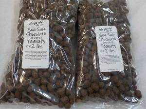 2x2 lb. bags Sea Salt Chocolate Covered Peanuts Best By 05022024