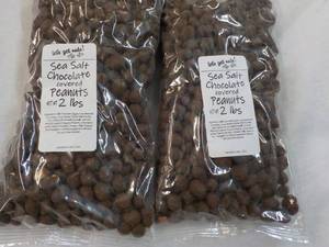 2x2 lb. bags Sea Salt Chocolate Covered Peanuts Best By 05022024