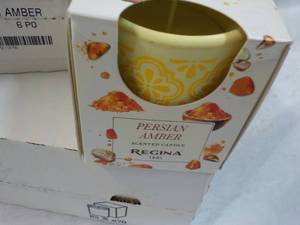 12 Regina Persian Amber Candles...