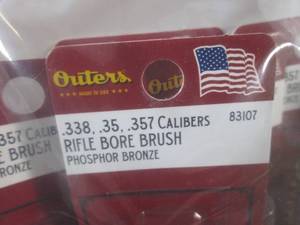 lot 17 image: (F-0) Case of 36 Outers .338, .35, .357 Calibers Rifle Bore Brushes - 6 inner bags of 6