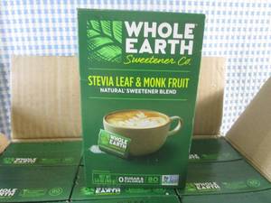 lot 26 image: (B-2) Case of 12 Boxes Whole Earth Stevia Leaf & Monk Fruit Natural Sweetener Blend 80 Pouches per Box Past Date