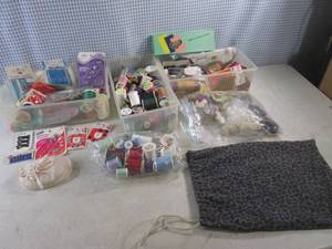lot 82 image: (D-3) Large Assortment of Sewing Accessories and Thread