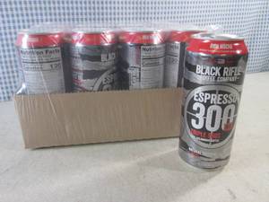 lot 174 image: (C-3) 12 Cans Black Rifle Rich Mocha Espresso 300 Triple Shot Columbian Coffee Best by Apr 2024