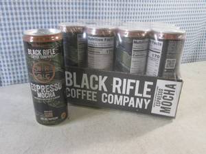 lot 177 image: (C-2) 12 Cans Black Rifle Espresso Mocha Columbian Coffee Best by Jan 2024