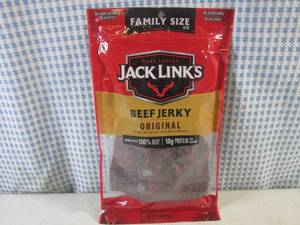 lot 189 image: (B-2) Family Size Bag Jack Links Original Beef Jerky Best by Apr 2024