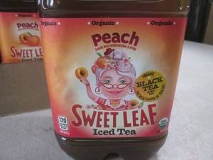 lot 200 image: (C-2) Case of 8 Bottles Peach Sweet Leaf Iced Tea 2 Qt64oz Bottles Past Date