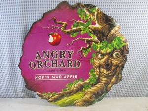 lot 224 image: (FS) Angry Orchard Hard Cider HopN Mad Apple Tin Bar Sign New 20 x 20