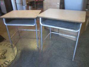 lot 241 image: (EW1) 2 Vintage School Desks