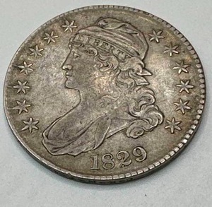 lot 10 image: 1829 Capped Bust Half Dollar