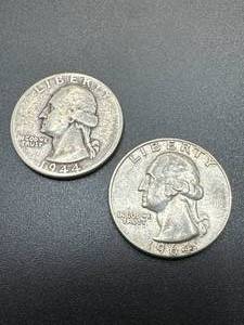 lot 15 image: 1944 & 1964 Washington Quarters
