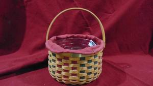 Longaberger 2003 Caroling Basket with Fabric and Plastic Protector