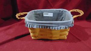 Peterboro Handled Basket with Fabric and Plastic Protector