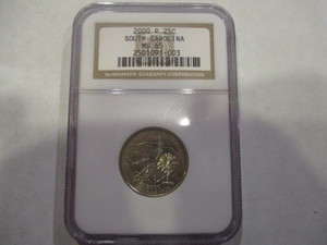 2000-P 25c South Carolina Quarter NGC Graded MS65 Certified