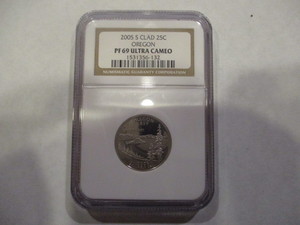 2005-S Clad 25c Oregon State Quarter NGC Graded PF69 Ultra Cameo Certified