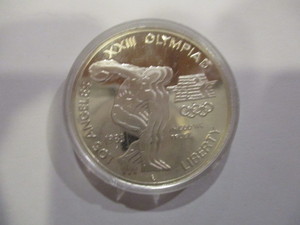 1983-S Los Angeles 23rd Olympiad (Discus Thrower) Commemorative Silver Dollar