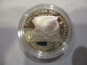 1787-1987-S (San Francisco Mint) 200th Anniversary of the US Constitution Silver Commemorative