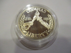 1988-S Olympic (Torch Passing) Commemorative Silver Dollar