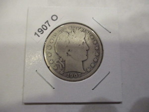 1907-O Barber Silver Half Dollar