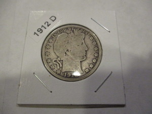 1912-D Barber Silver Half Dollar