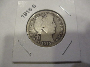 1915-S Barber Silver Half Dollar
