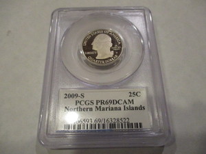 2009-S 25c Northern Mariana Island Territories Quarter PCGS PR69 DCAM Certification