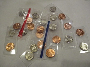 Lot of 24 Lincoln Penny and Roosevelt Dimes in Original Mint CelloPackaging - Great for a BU album