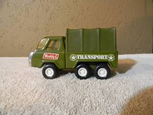 lot 29 image: VINTAGE 1970s BUDDY L TRANSPORT Military Steel Truck - NICE - COOL PIECE - SEE PICTURES
