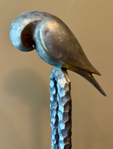 Perched Bird Sculpture by Velemir