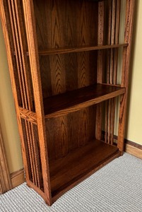 Mission Style Wooden Book Shelf with Adjustable Shelves