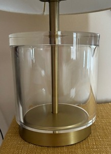 Lovely Glass and Brass Based Table Lamp