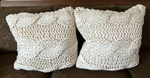 Two Knit Accent Pillows
