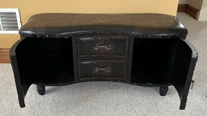 Charming Petite Leather Cabinet