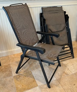 Four Folding Patio Chairs