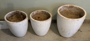Three Pretty White Planters