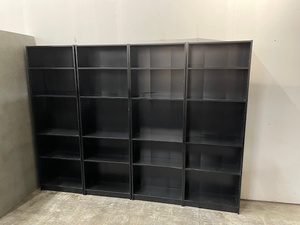 lot 35 image: Set of 4 Black book cases