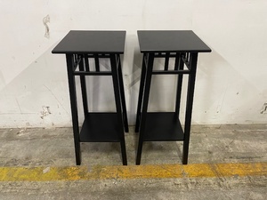 lot 47 image: Set of Black Plant Stands