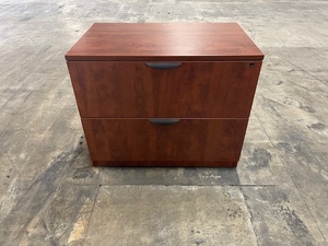 lot 56 image: Wood Laminate File Cabinet