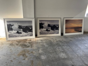 lot 63 image: 3 metal framed pictures