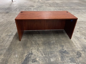 lot 78 image: Wood Laminate Cherry  Mahogany Desk #1